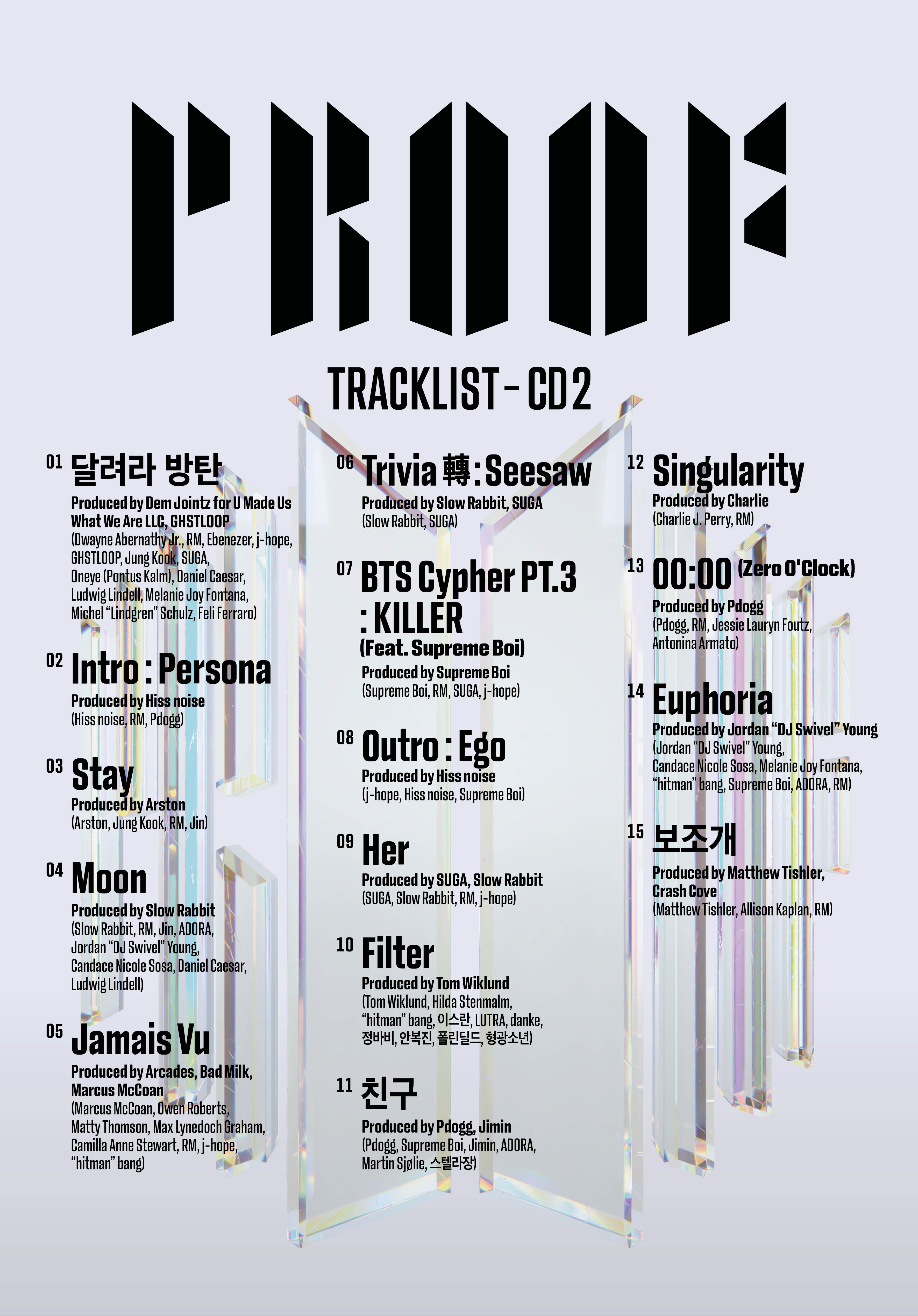 BTS(방탄소년단) BTS_Proof Tracklist CD 2