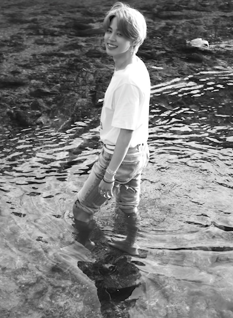 BTS Community Post - black and white jimin hits so different