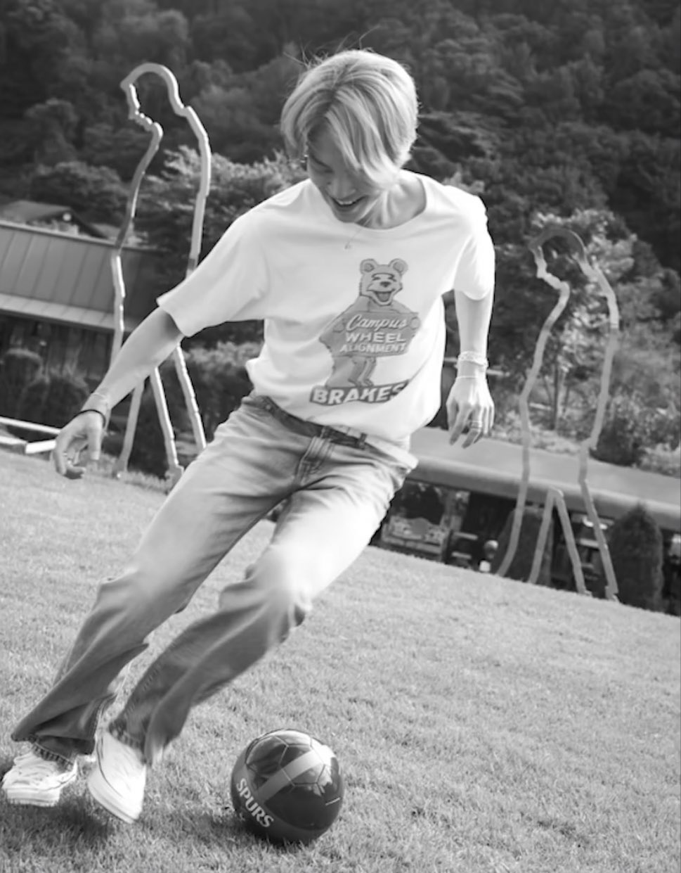 BTS Community Post - black and white jimin hits so different