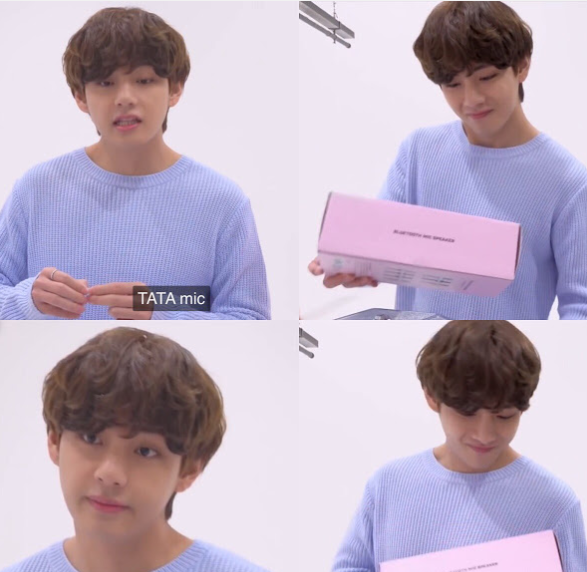 BTS Community Posts - tata mic ................ cute #v #tata