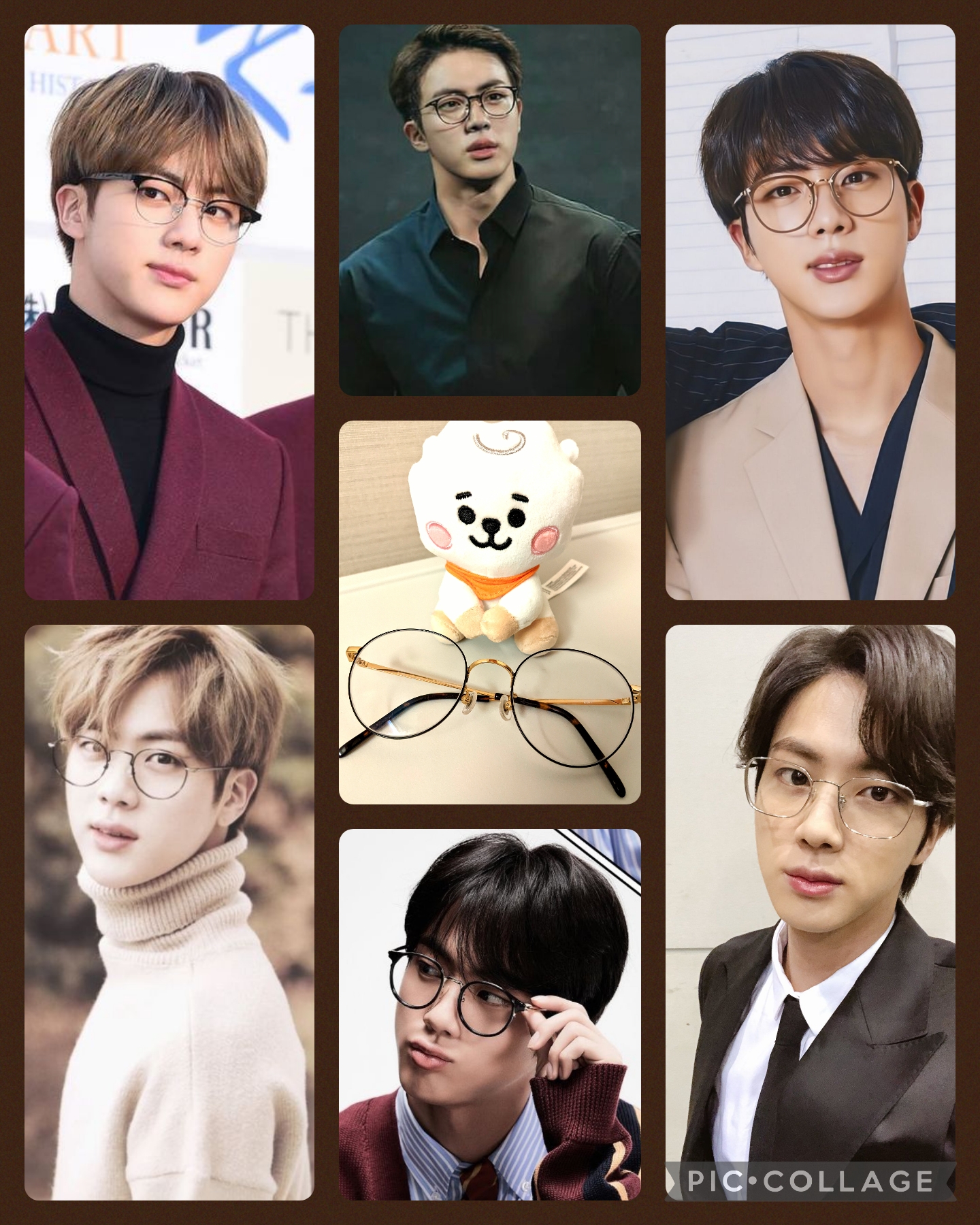 BTS社区帖子 - 眼鏡ジンくん集めたら、はい、WWH♡ 先日新しい眼鏡