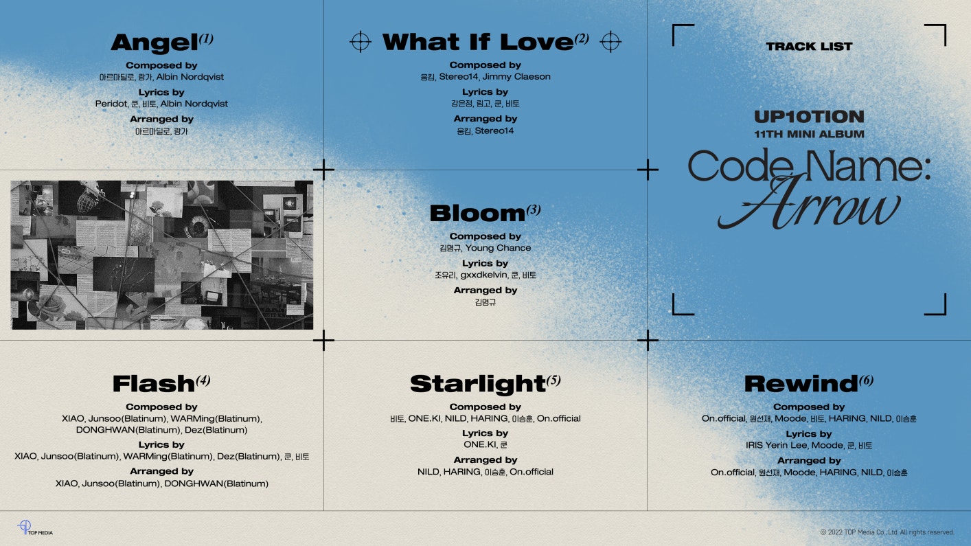 UP10TION 11th MINI ALBUM [Code Name: Arrow] TRACKLIST