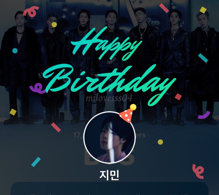 Bts Community Posts 우리 지민이 생일 축하해요 항상 건강하시고 안전하시길 바랍니다 사랑해요 💜🥳🎂🎉