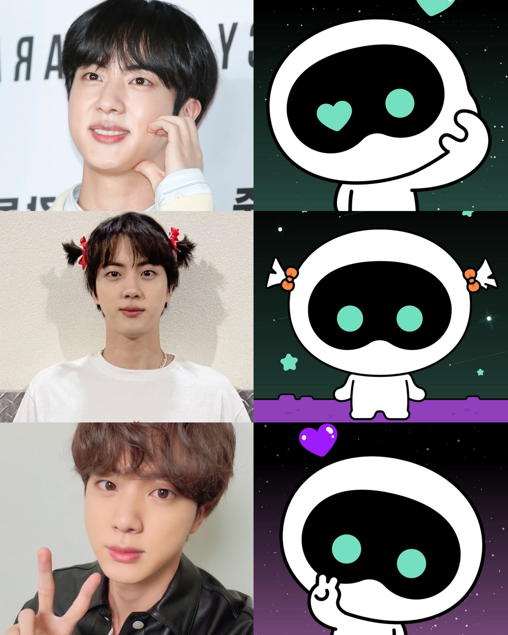 BTS Community Posts - we love you so much Jin 💜💜  🏼  💜   🏼