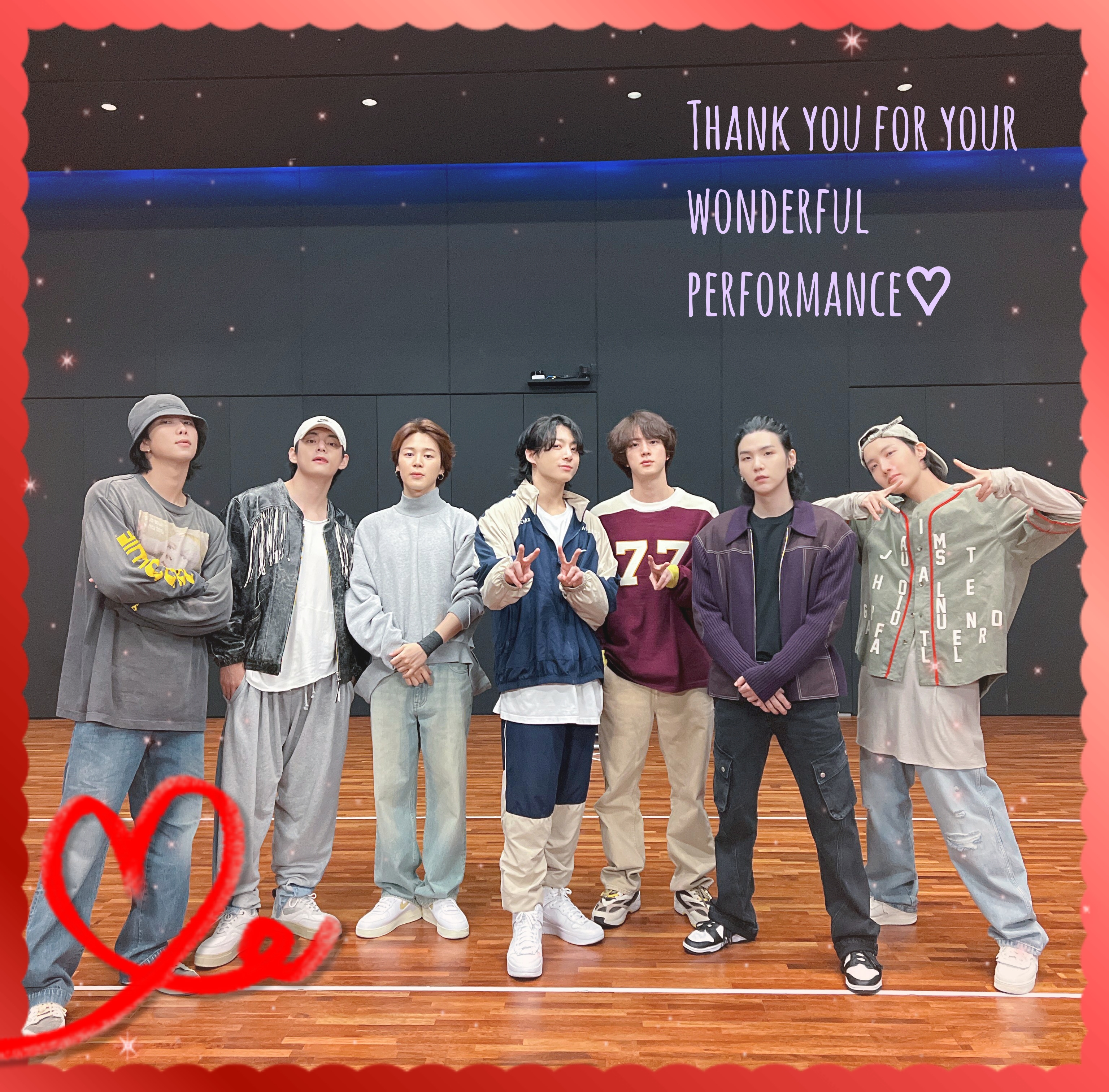 BTS社群貼文 - 大好きなﾊﾞﾝﾀﾝ💜 今年もお疲れさまでした😌 7人の笑顔と