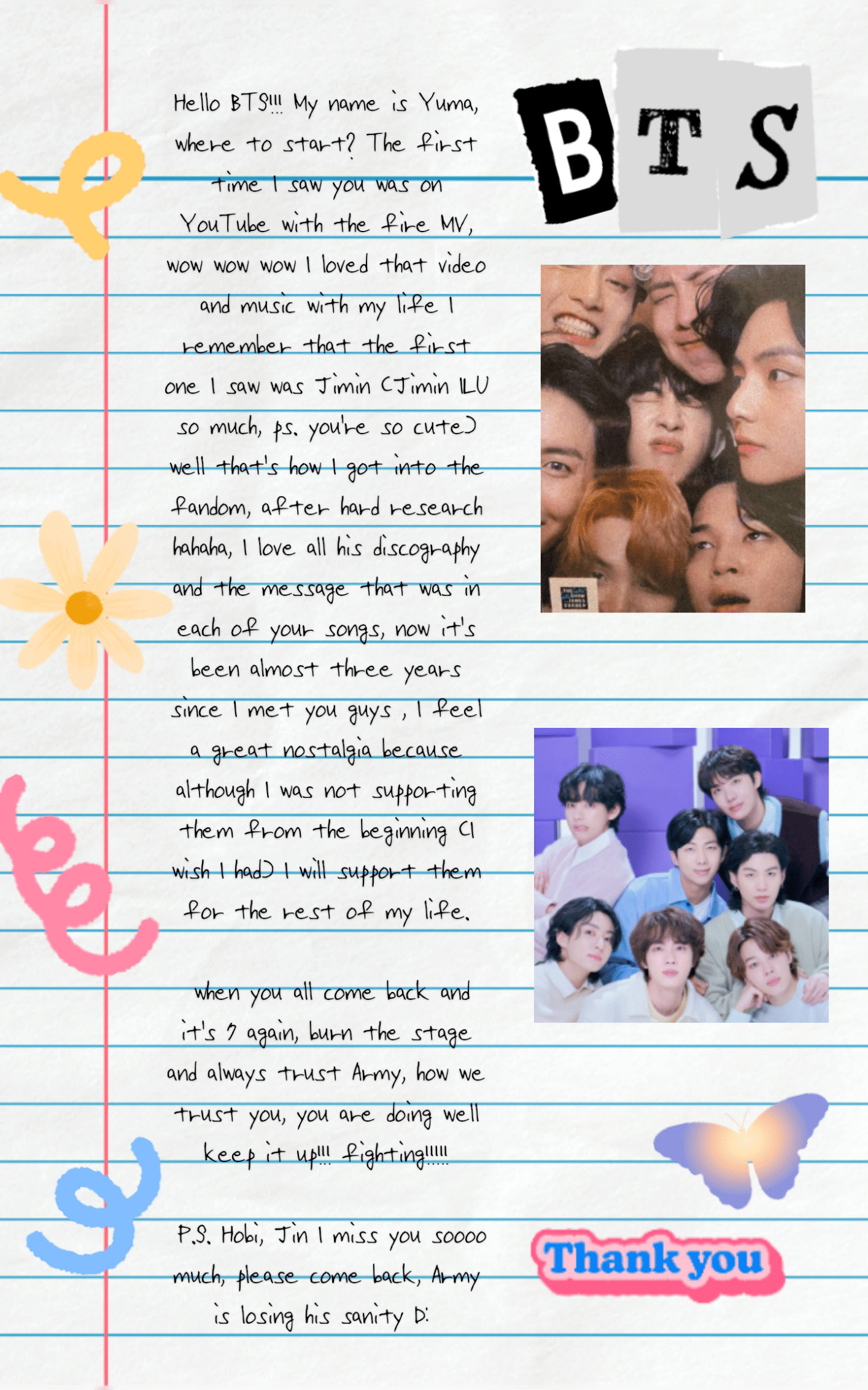 BTS Weverse Fan Letter