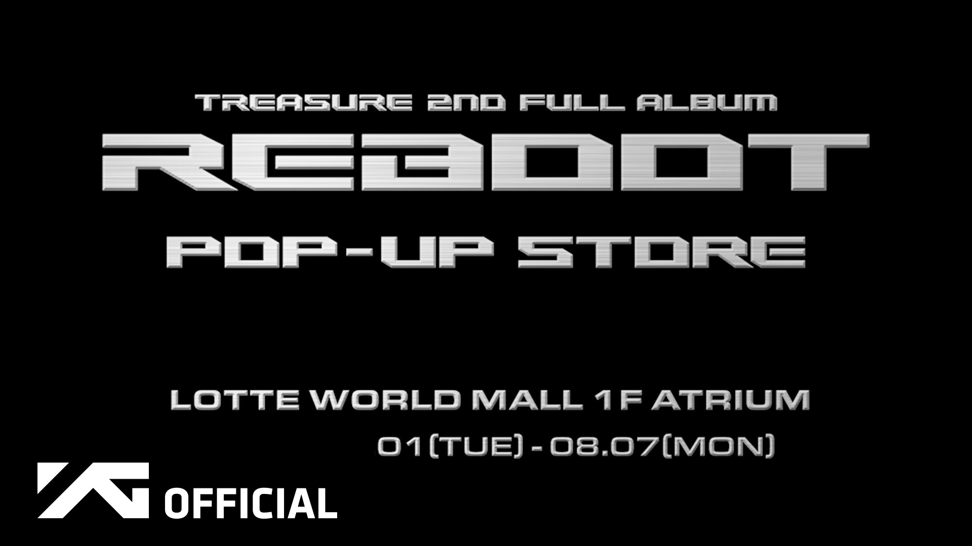 TREASURE - 2ND FULL ALBUM ‘REBOOT’ POP-UP STORE INVITATION