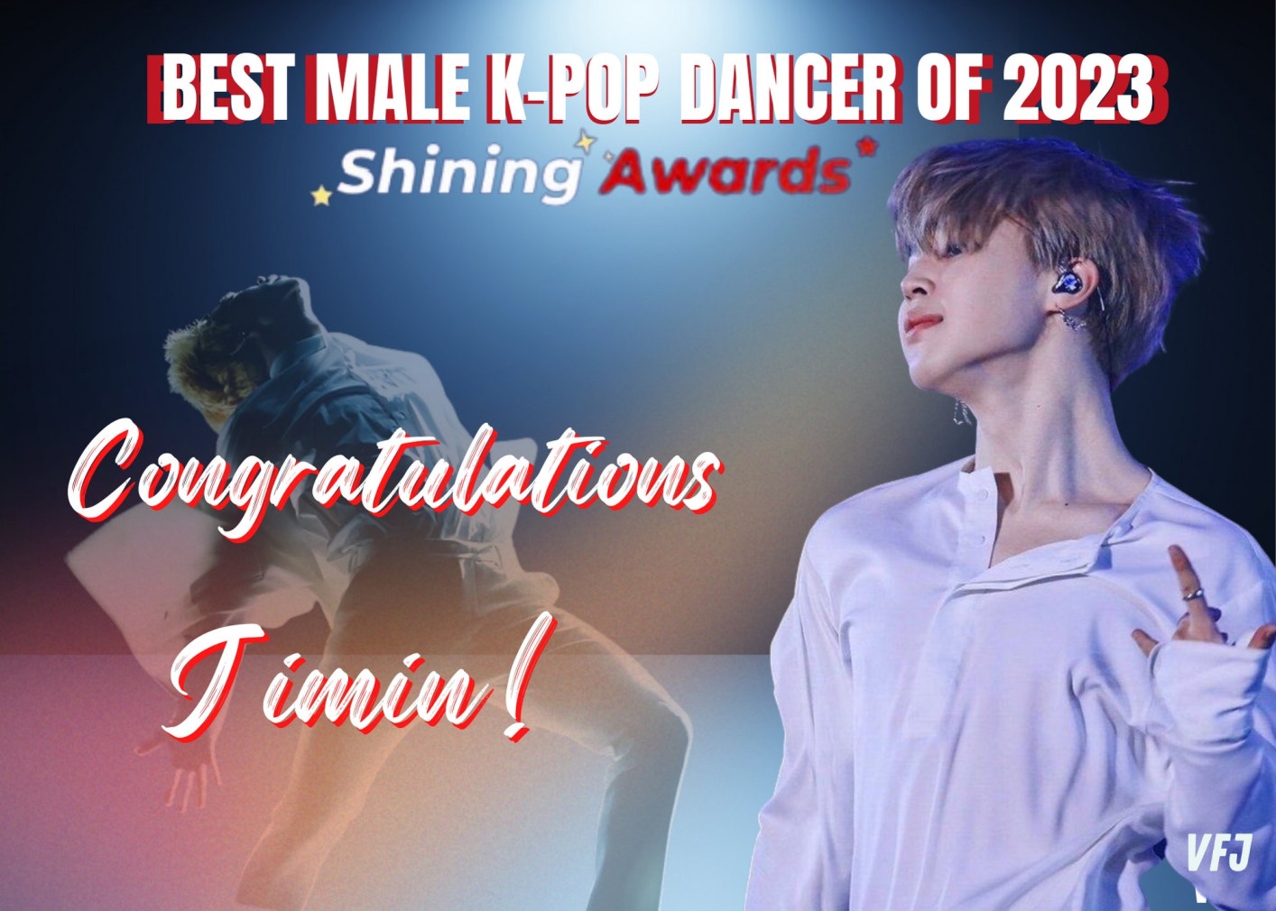 BTS Community Posts Jimin won as the Best Male KPOP Dancer of 2023