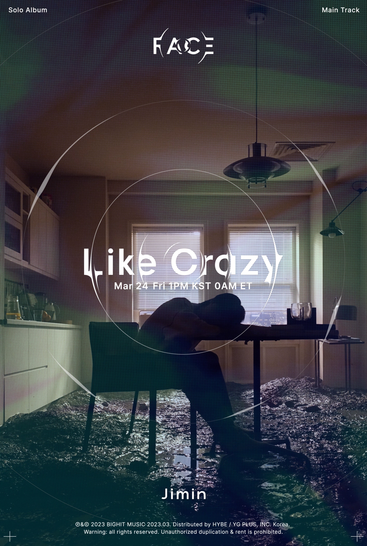 Jimin Like Crazy Poster Aesthetic Art Lyrics Wall 