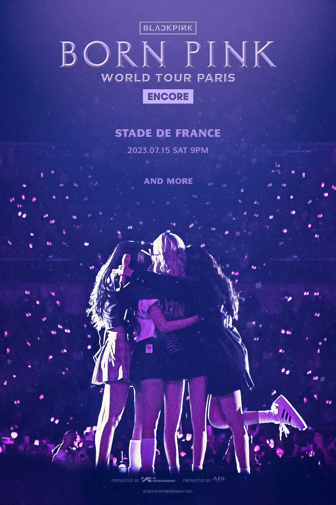 BLACKPINK WORLD TOUR [BORN PINK] ENCORE IN PARIS POSTER