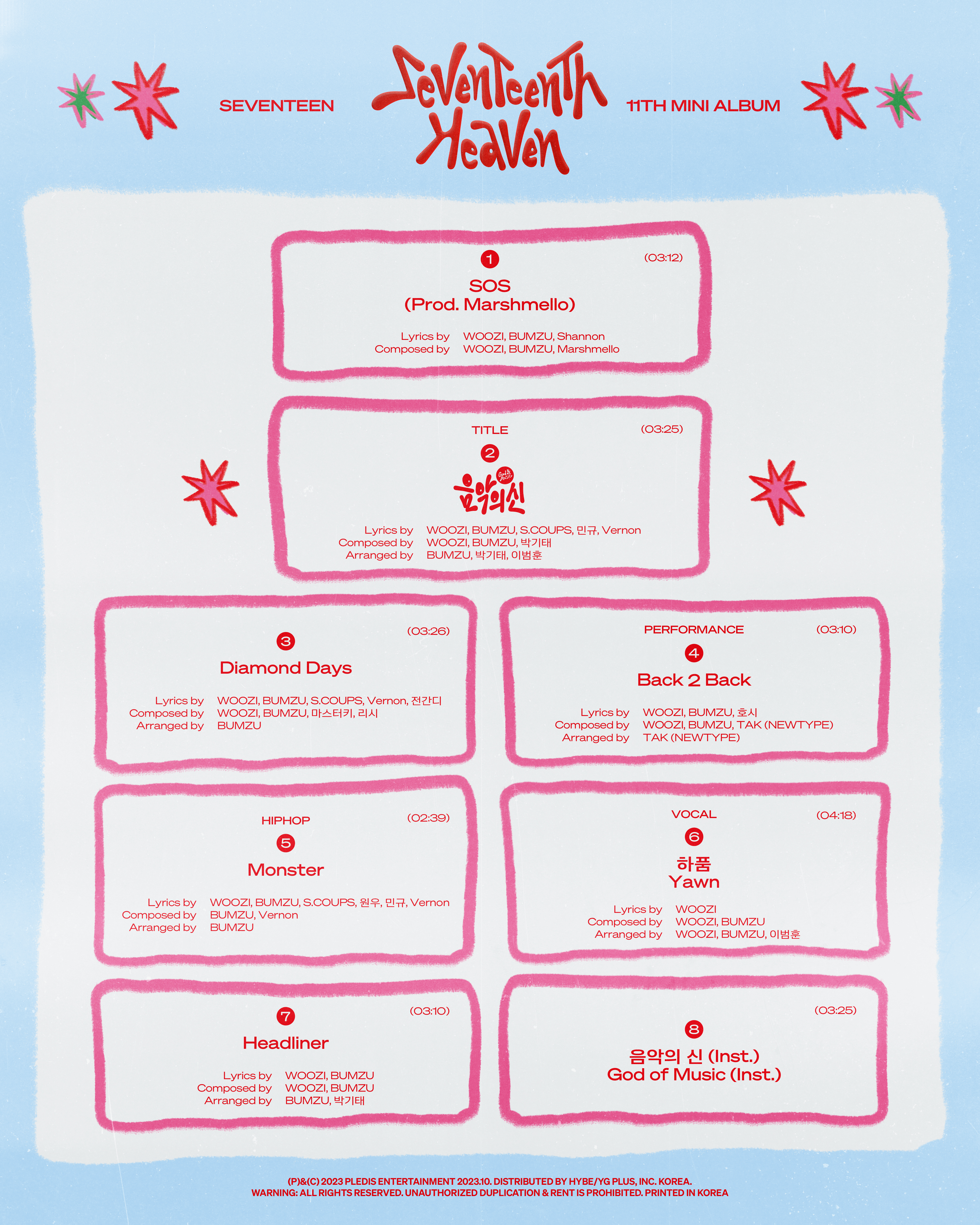 SEVENTEEN (세븐틴) 11th Mini Album 'SEVENTEENTH HEAVEN 