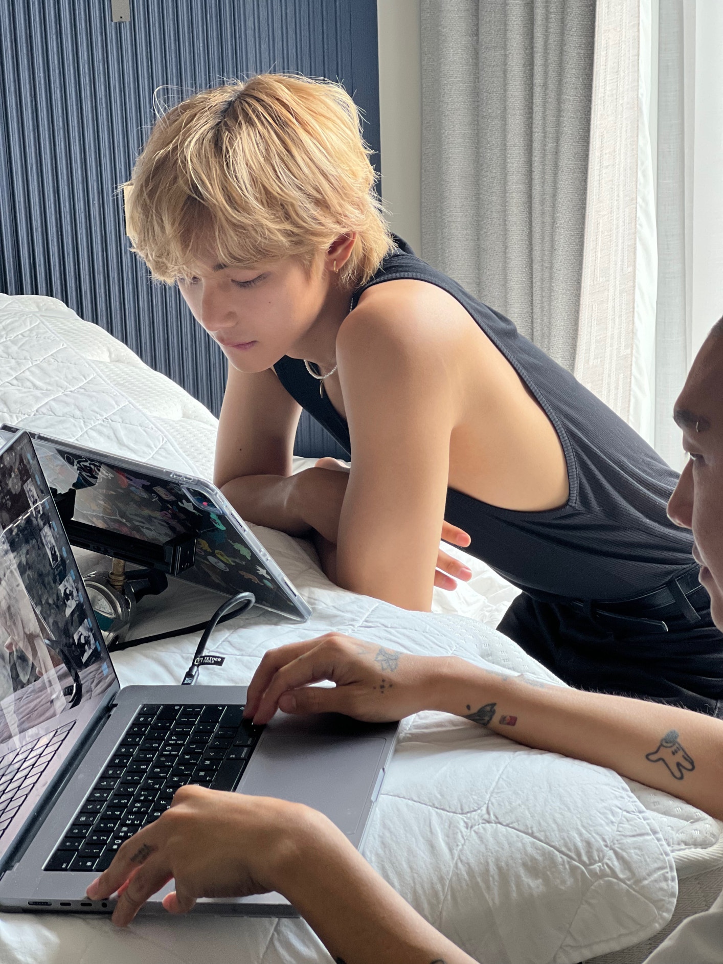  Taehyung en Weverse. Foto: Weverse    