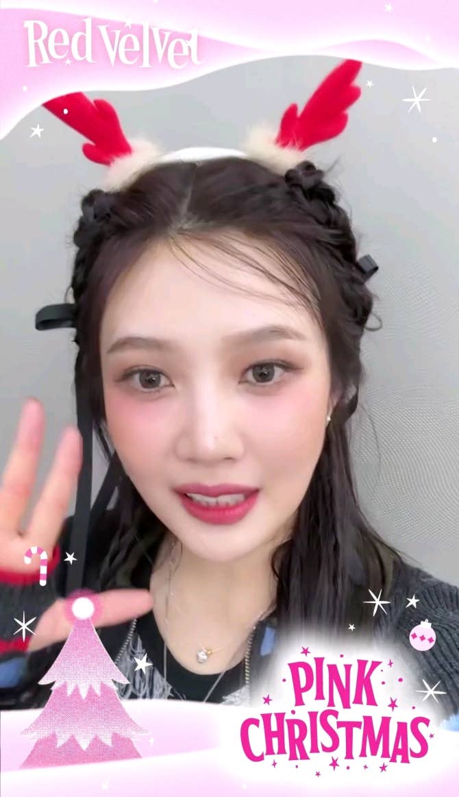Red Velvet Community Post - 핑크 크리스마스 🍭 BTW 레드벨벳이 우리에게 주는 마사지를 원한다면 그런 ...