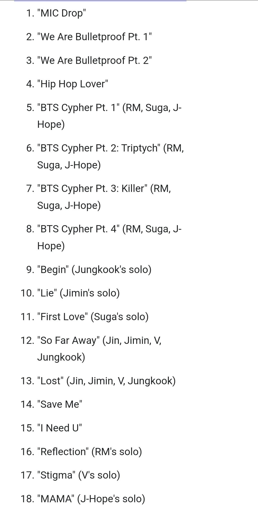 BTS Community Posts Este es el Setlist de "THE WINGS TOUR THE FINAL