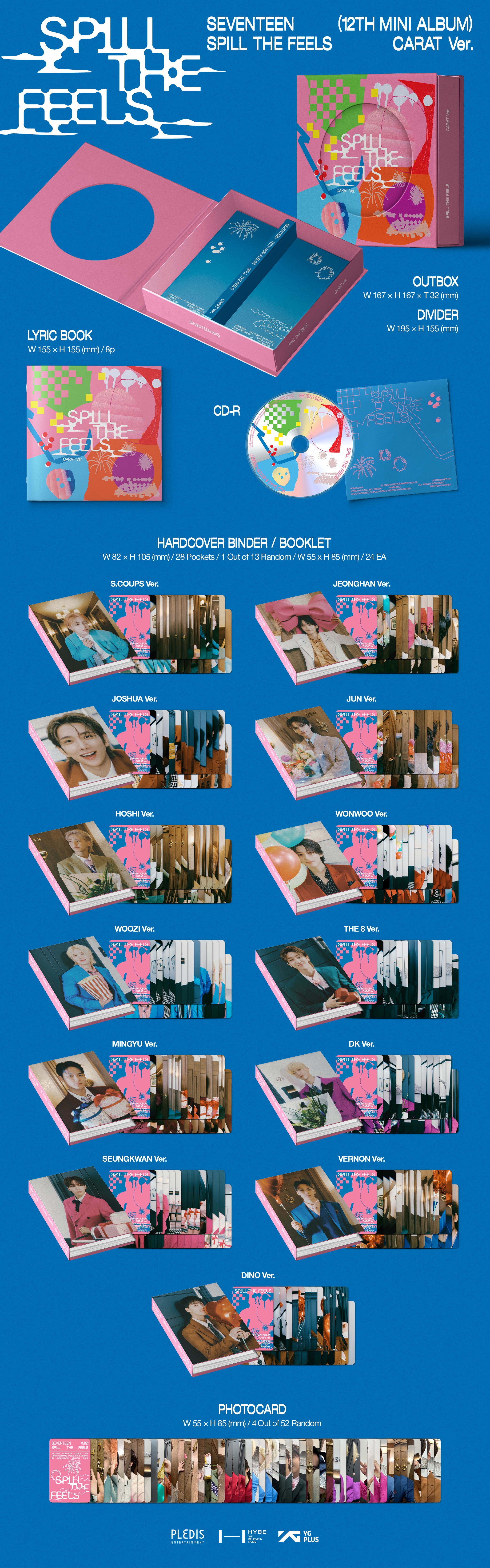 Seventeen - 12th Mini Album 'SPILL THE FEELS' [Order Guide