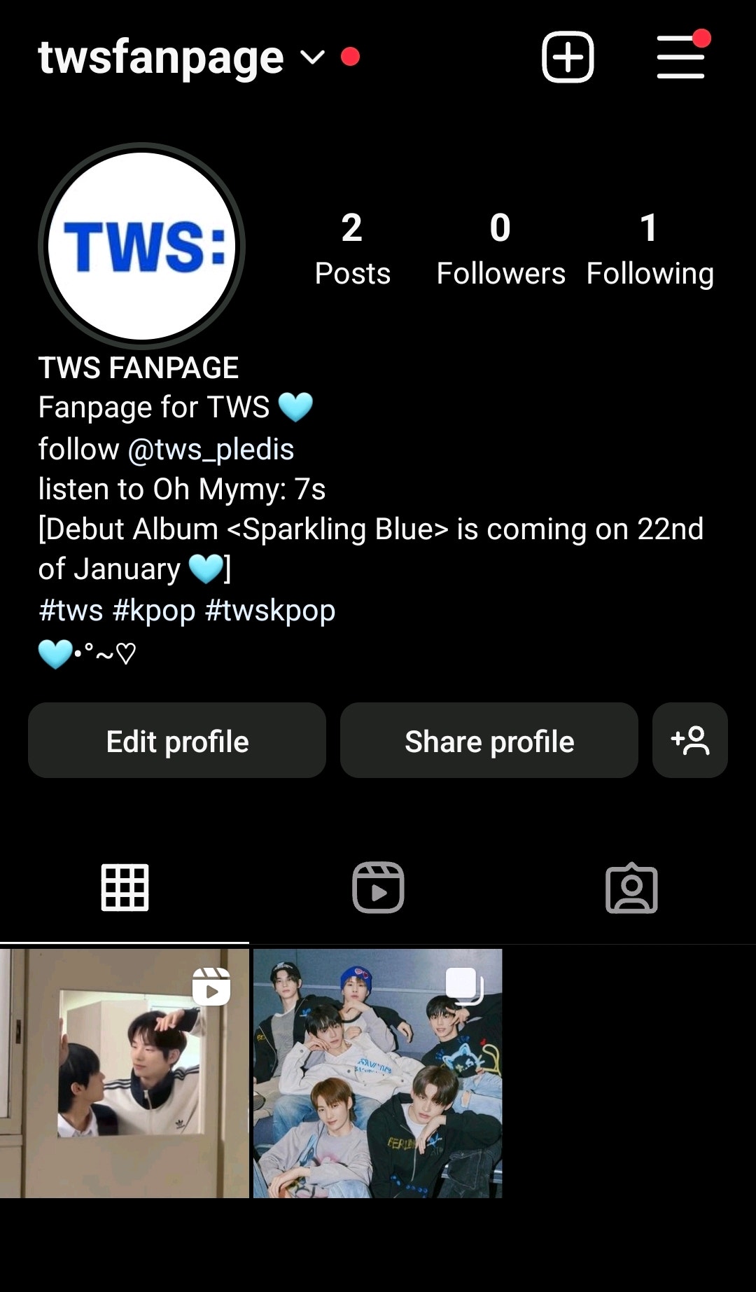 TWS Community Post - Please follow on instagram, it's a fanpage for TWS 🩵💫