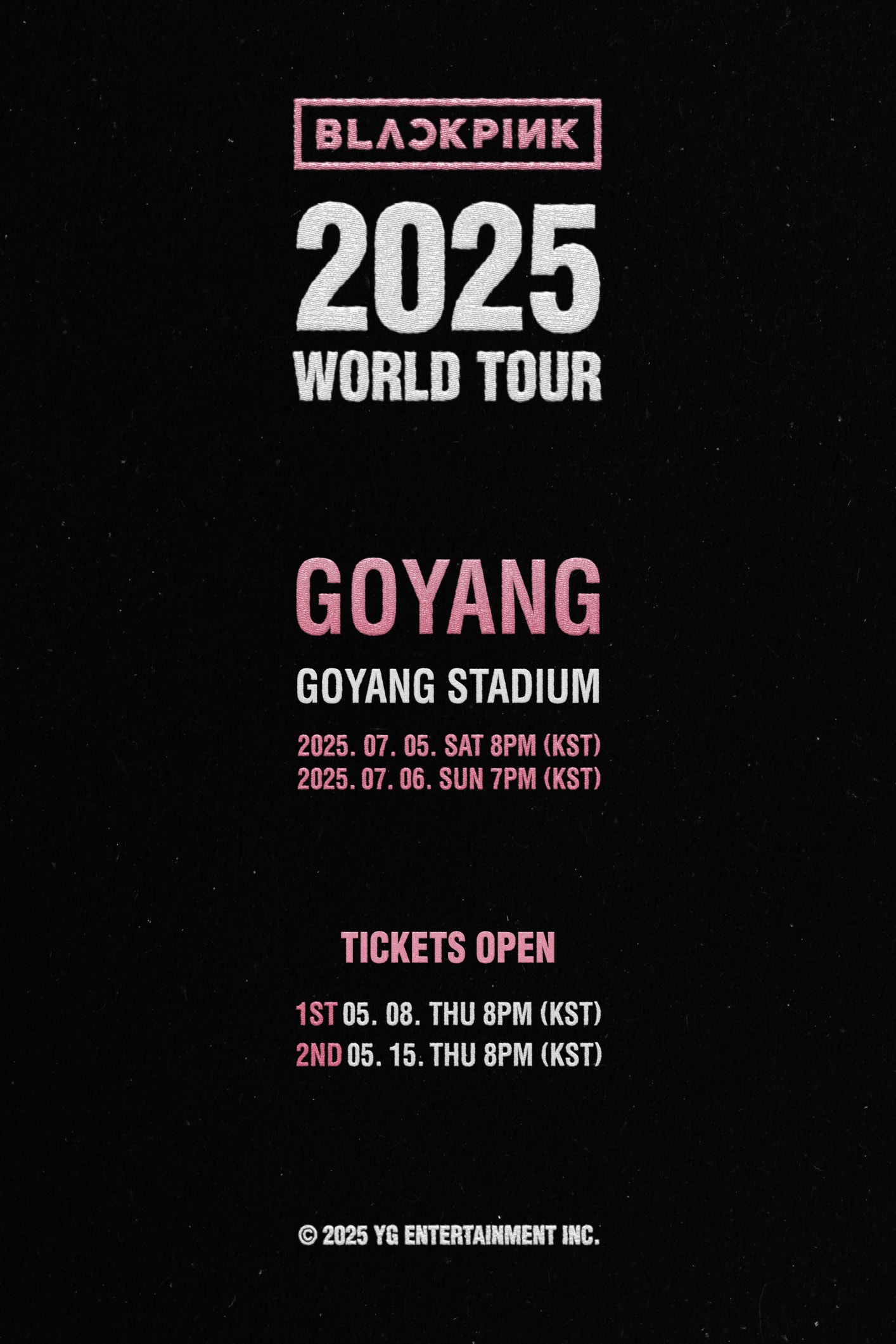 BLACKPINKコミュニティの投稿 - 2025 BLACKPINK WORLD TOUR IN GOYANG 