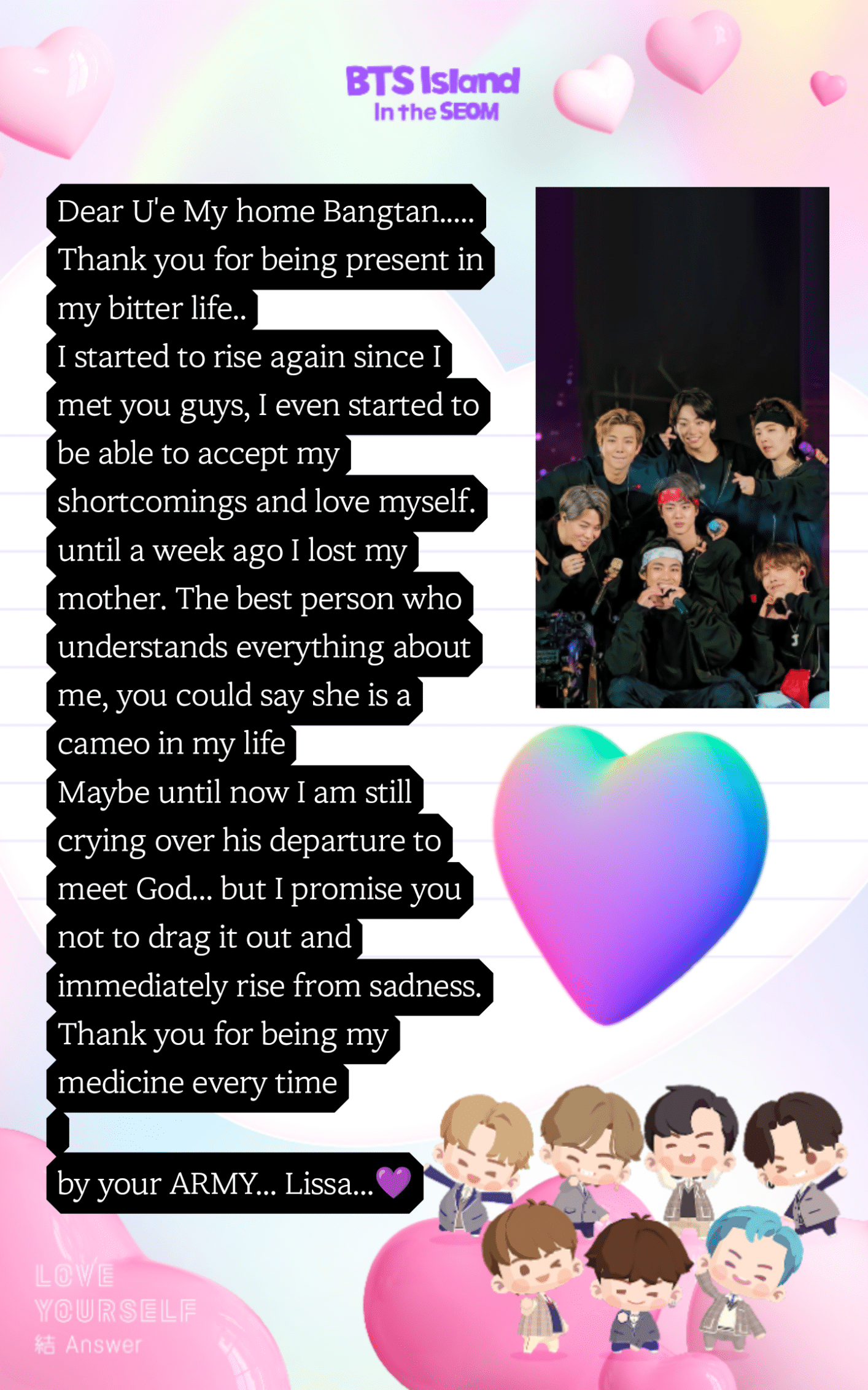 BTS Weverse Fan Letter