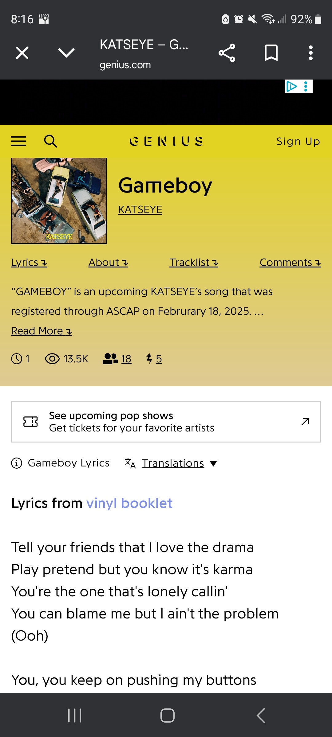 KATSEYE Community Post - YALL THEY HAVE KATSEYE LYRICS FOR GAMEBOY ON ...