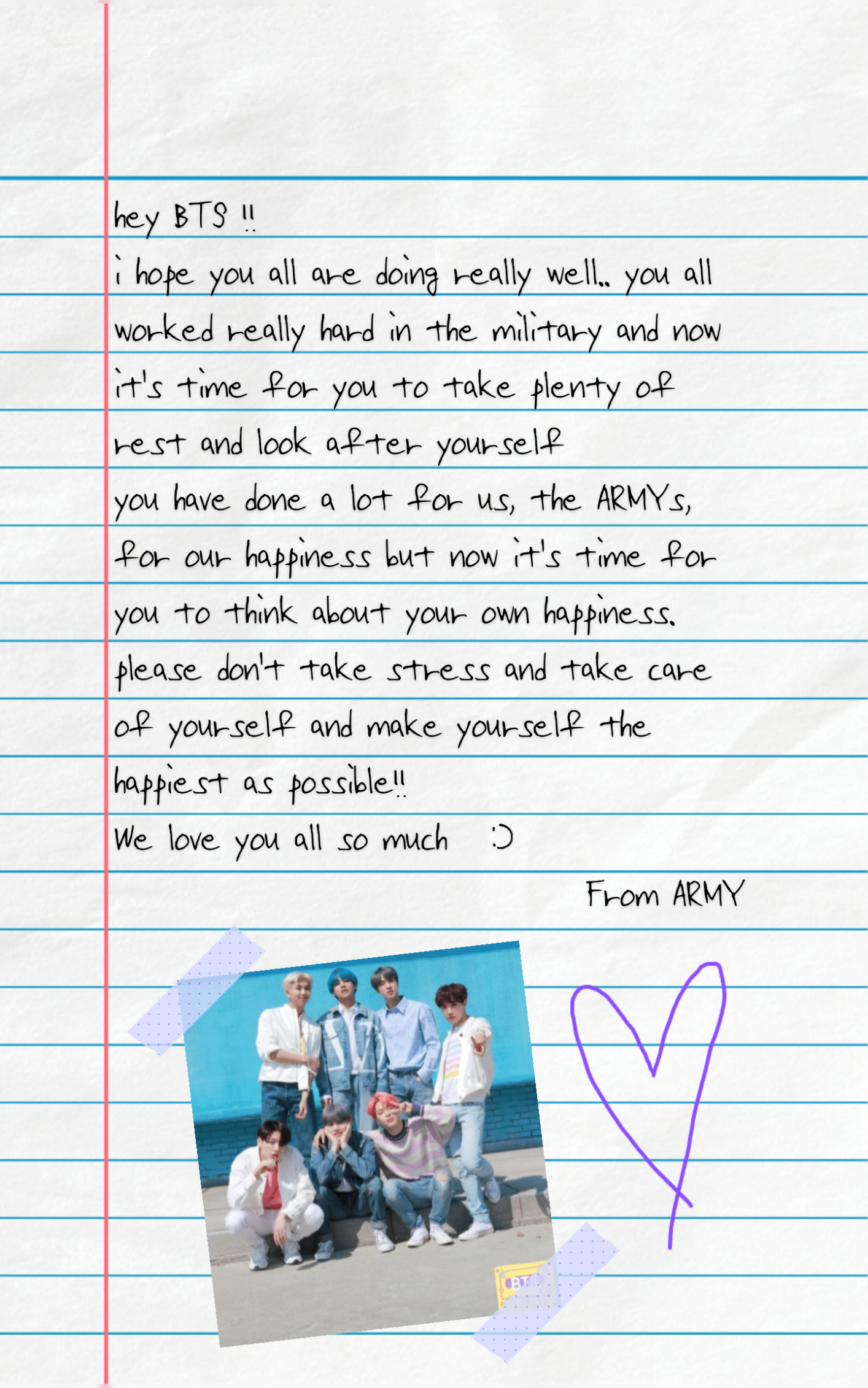 BTS Weverse Fan Letter