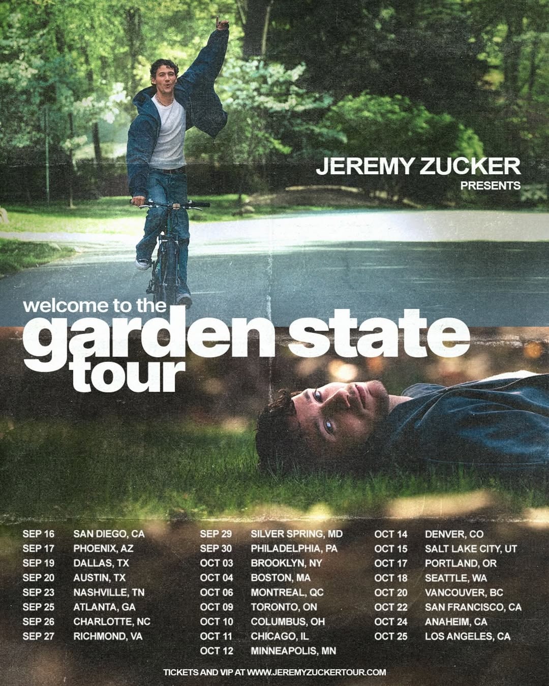 Jeremy Zucker Community Post - WELCOME TO THE GARDEN STATE TOUR Coming ...