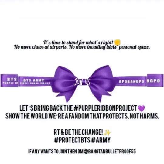BTS Community Post - PURPLE RIBBON PROJECT — BACK WITH LOVE 💜 Our boys ...