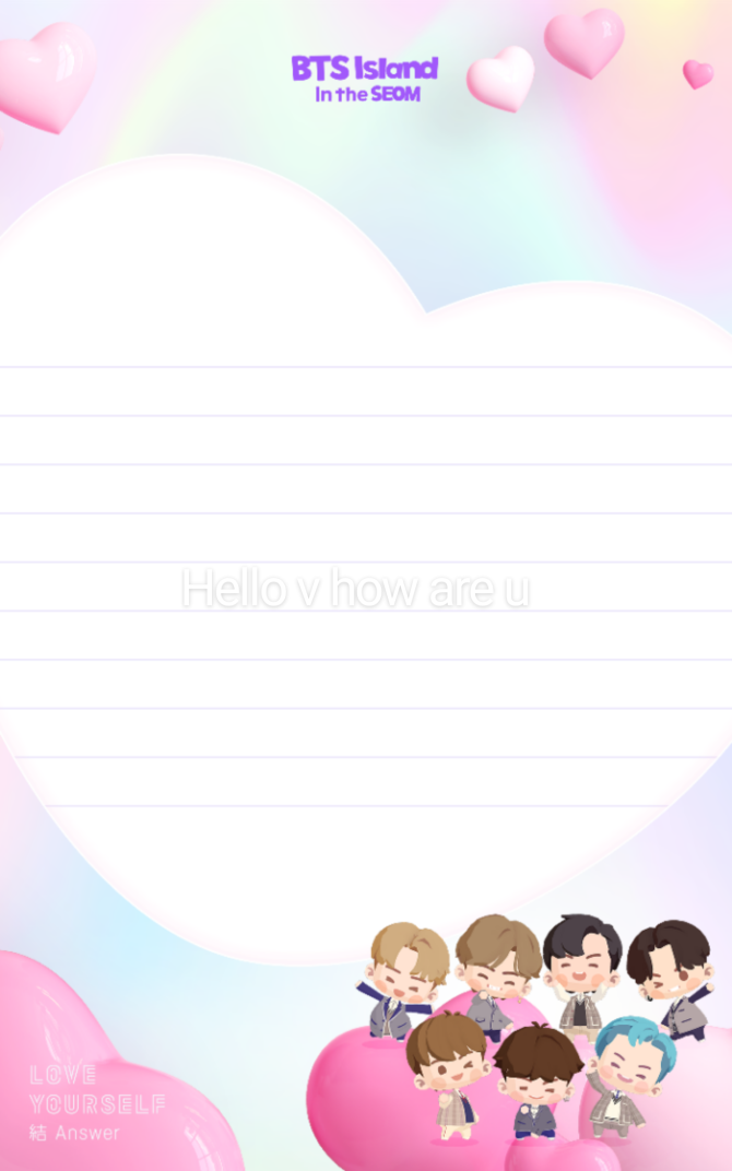 BTS Weverse Fan Letter
