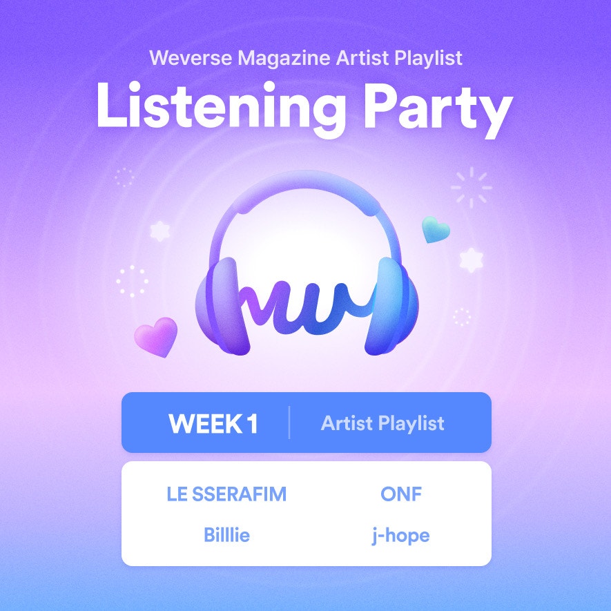 우리가 사랑하는 아티스트들의 곡은 물론, 위버스 매거진... 오후 9시(KST - DJ Weverse Weverse zone 커뮤니티 포스트 - 안녕하세요,DJ Wevers