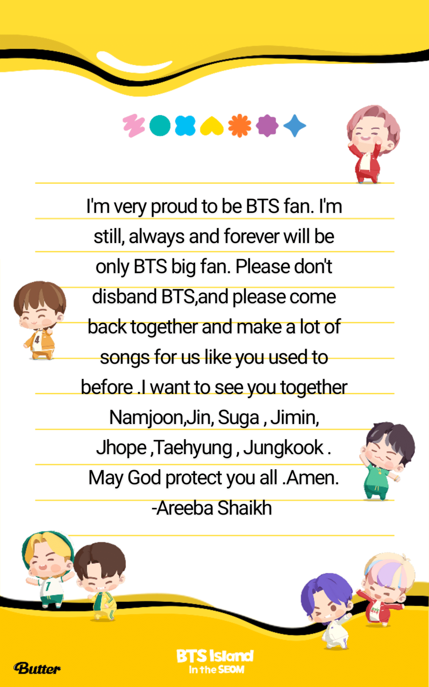 BTS Weverse Fan Letter