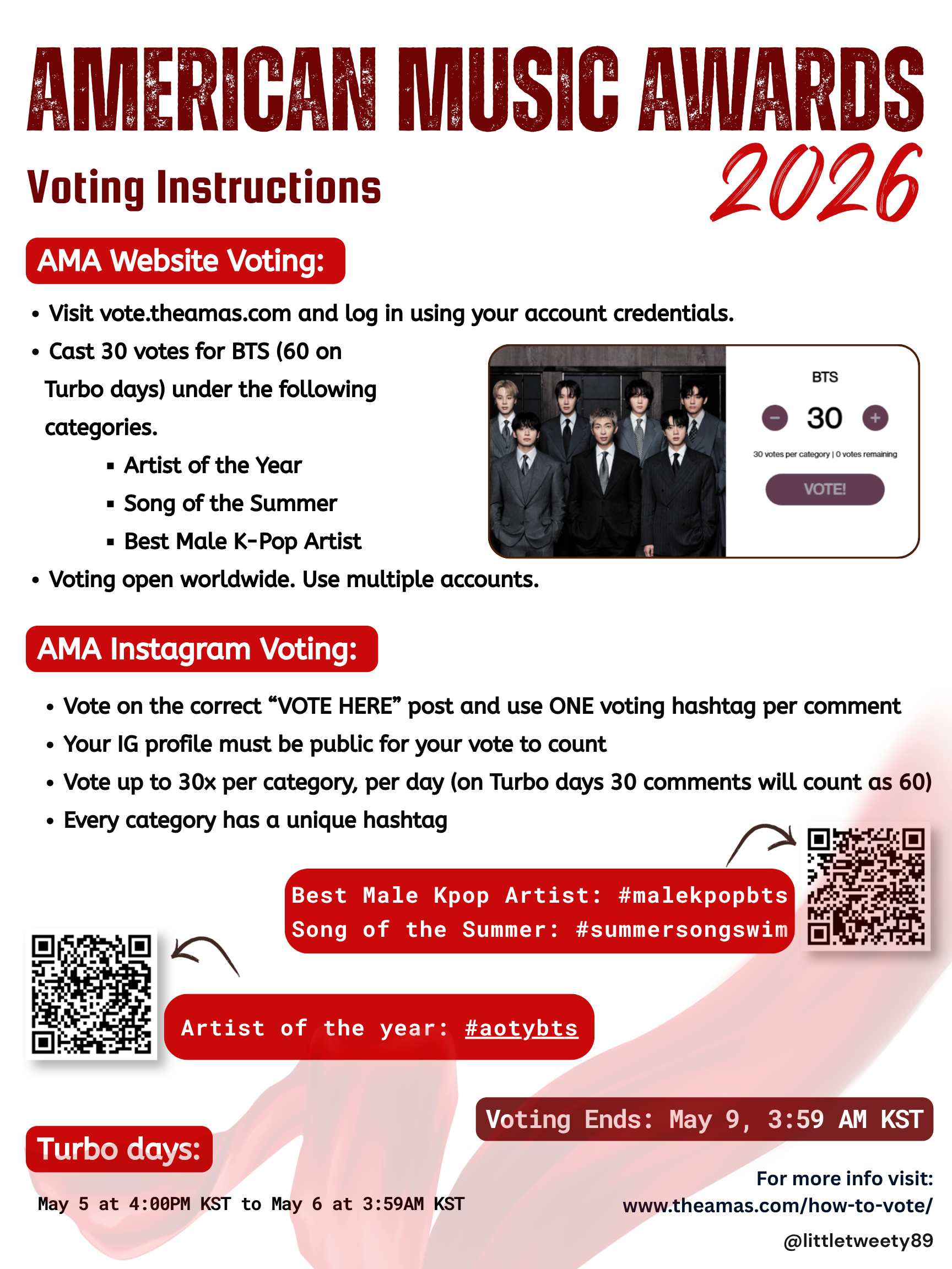 BTSコミュニティの投稿 - Please don't forget to cast your votes for