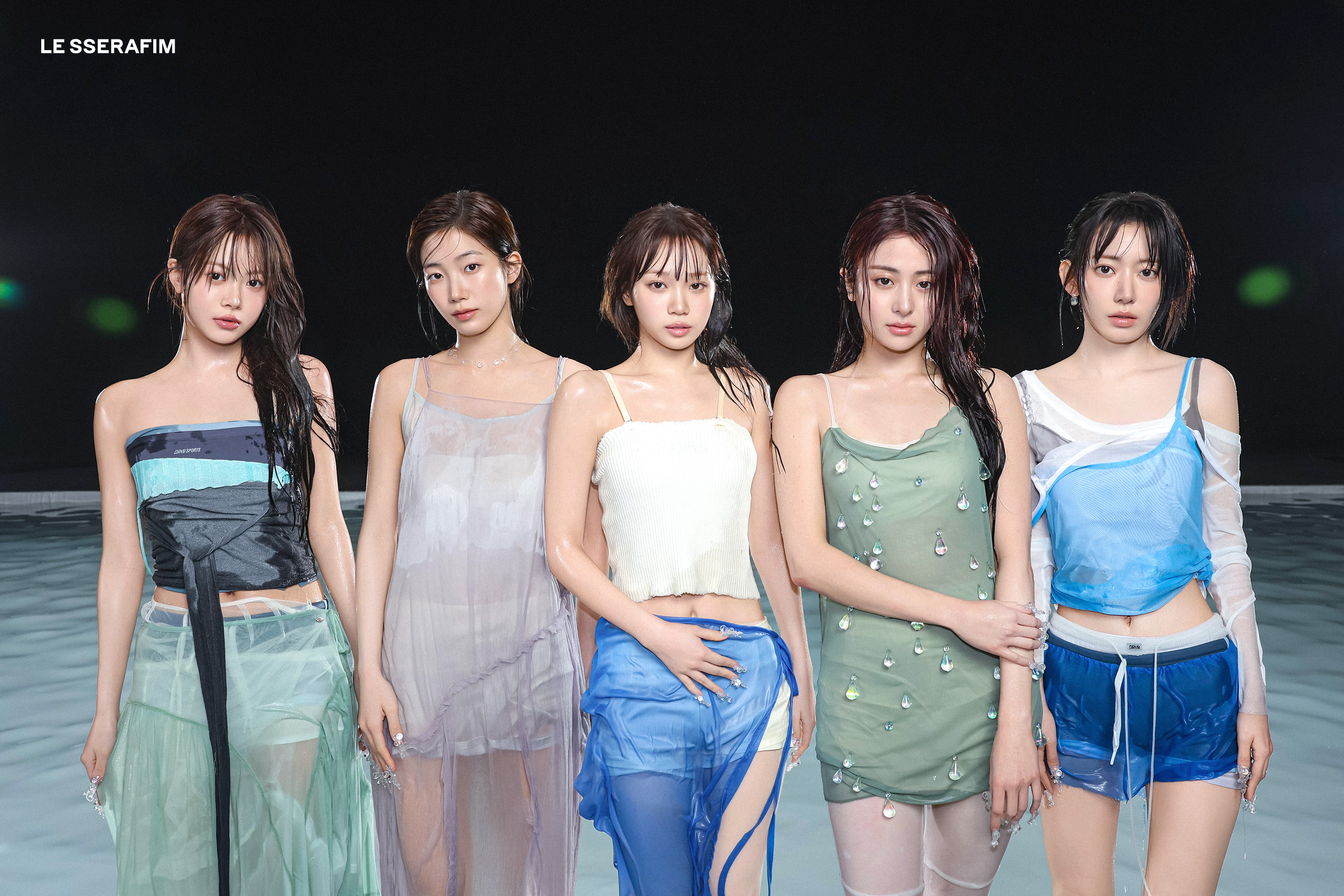 Weverse LE SSERAFIM Image - LE SSERAFIM 'PUREFLOW' Jacket Photo Sketch