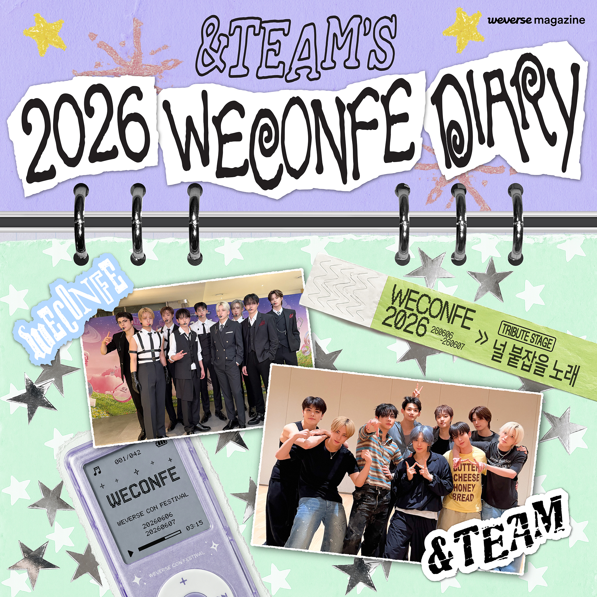 Weverse &TEAM Image - [Magazine] &TEAM's 2026 WECONFE DIARY