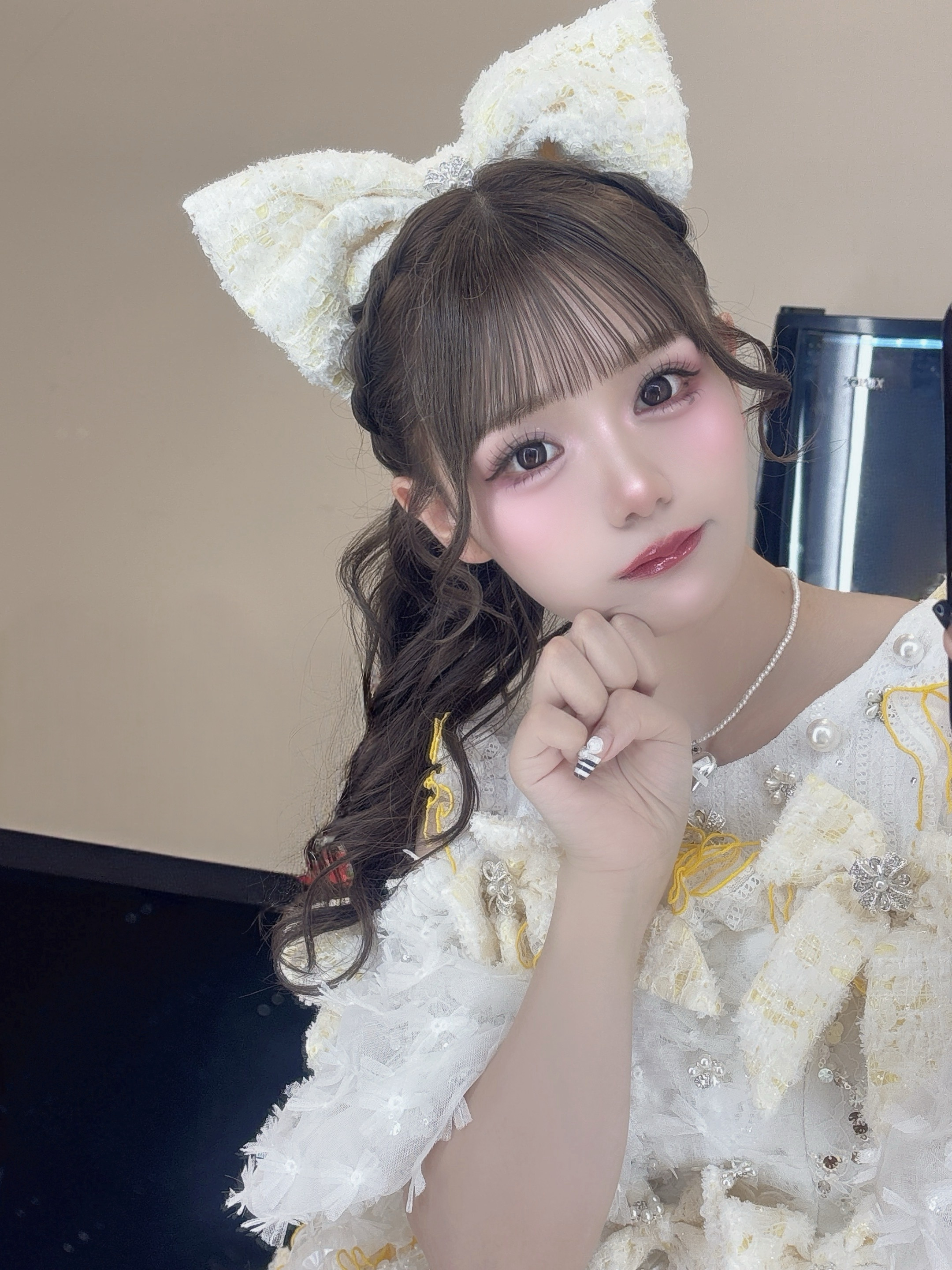 ♡こまったちゃん・キスちゃんサイズ♡おっきなリボンのカンカン帽＊オフホワイト KAWAII LAB. コミュニティの投稿 - 너무 보고 싶었어! 🐥⸒⸒ - CS