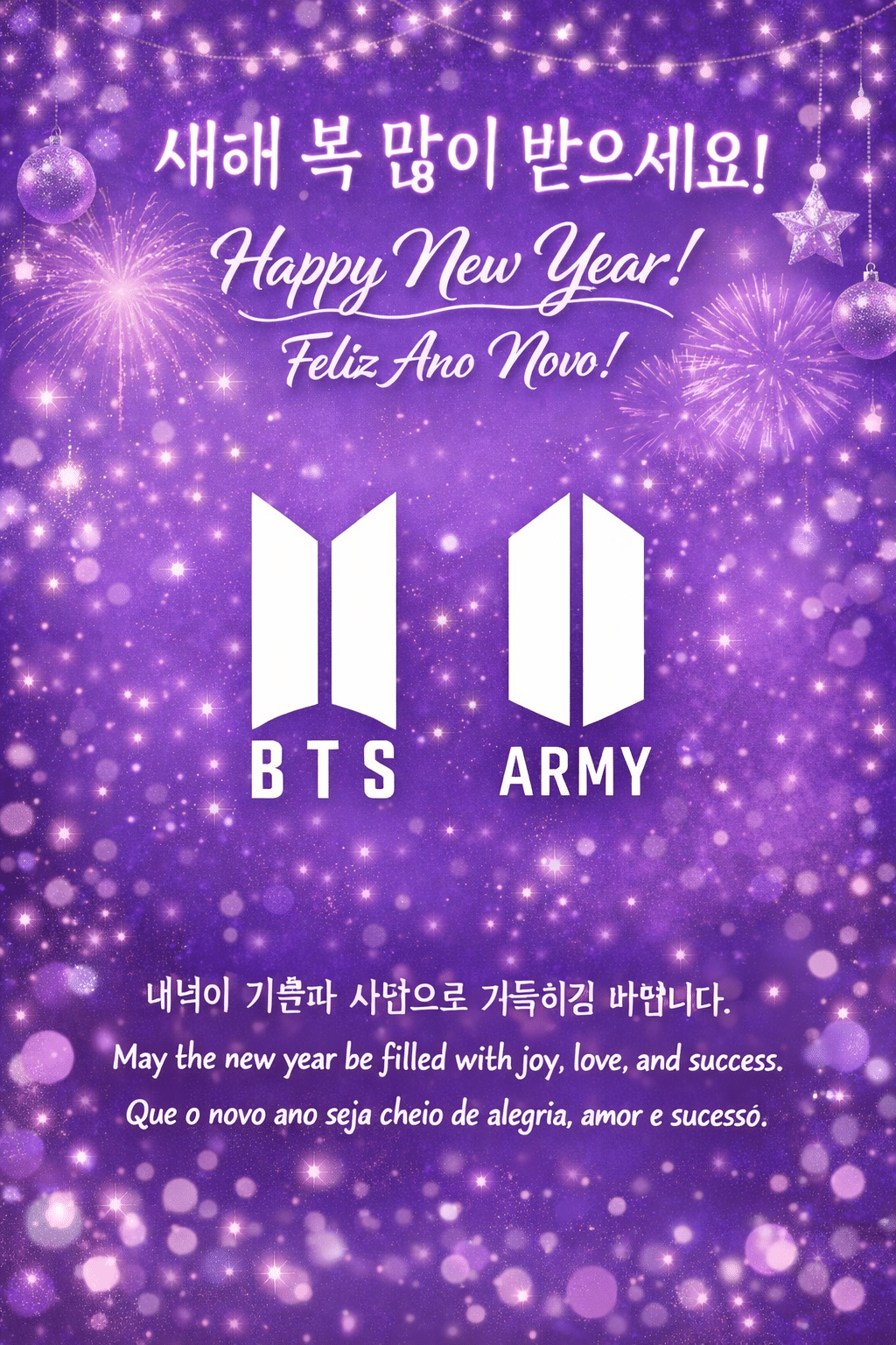 BTS Community Post - 🌟 BTS에게 보내는 새해 인사 🌟 사랑하는 BTS 여러분, 새로운 장이 시작되는 이 순간 ...