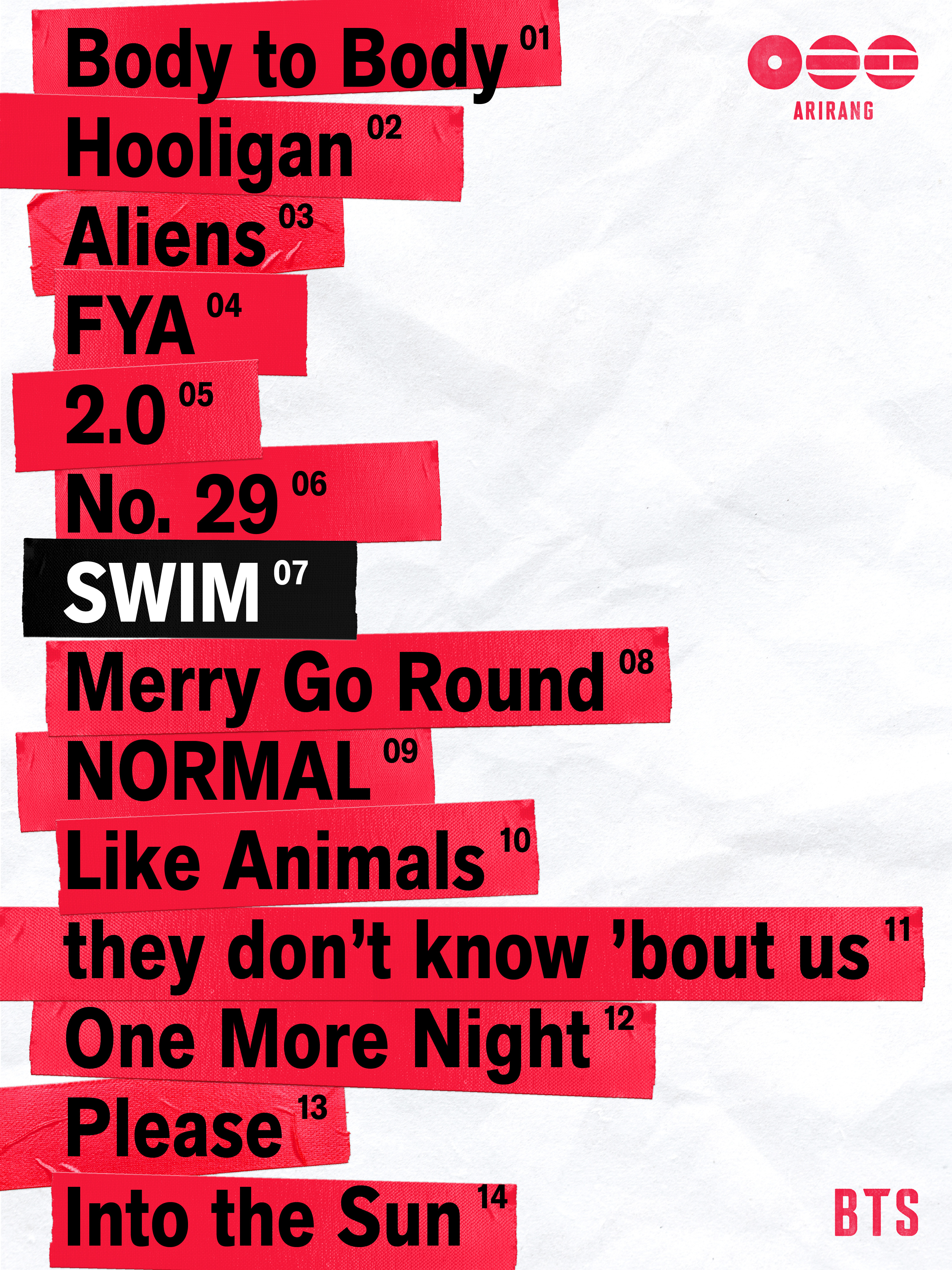 Weverse BTS Image - BTS (방탄소년단) 'ARIRANG' Tracklist