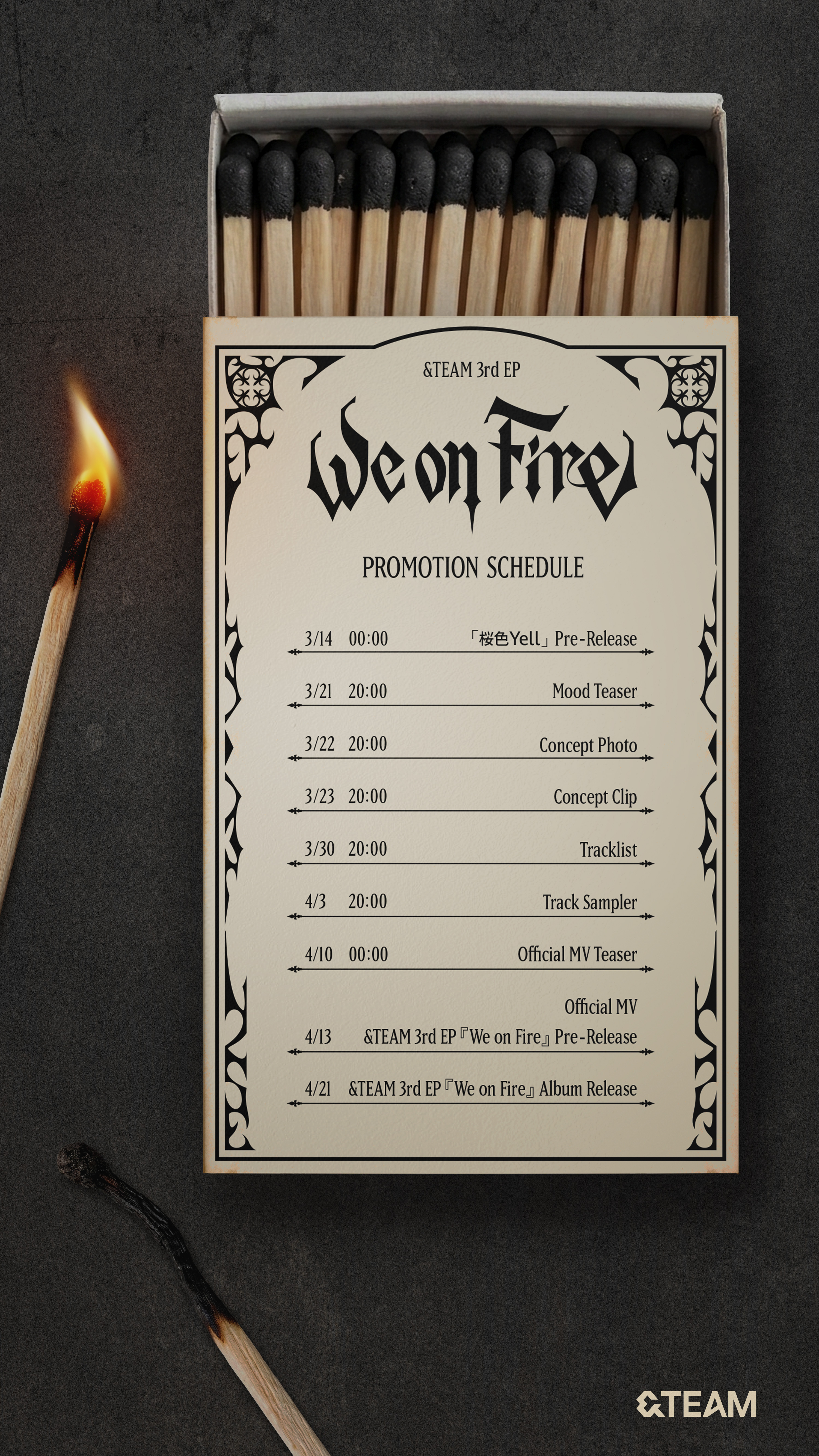 Weverse &TEAM 画像 - &TEAM 3rd EP 『We on Fire』 Promotion Schedule